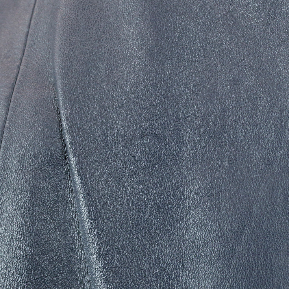 Lafayette 148 Navy Leather Long Vest