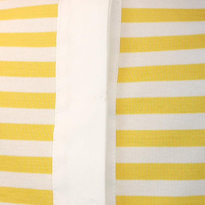 Lafayette 148 Yellow Striped Sleeveless Collared Blouse
