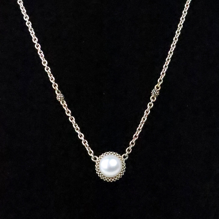 Lagos Luna Sterling Pearl Pendant Necklace