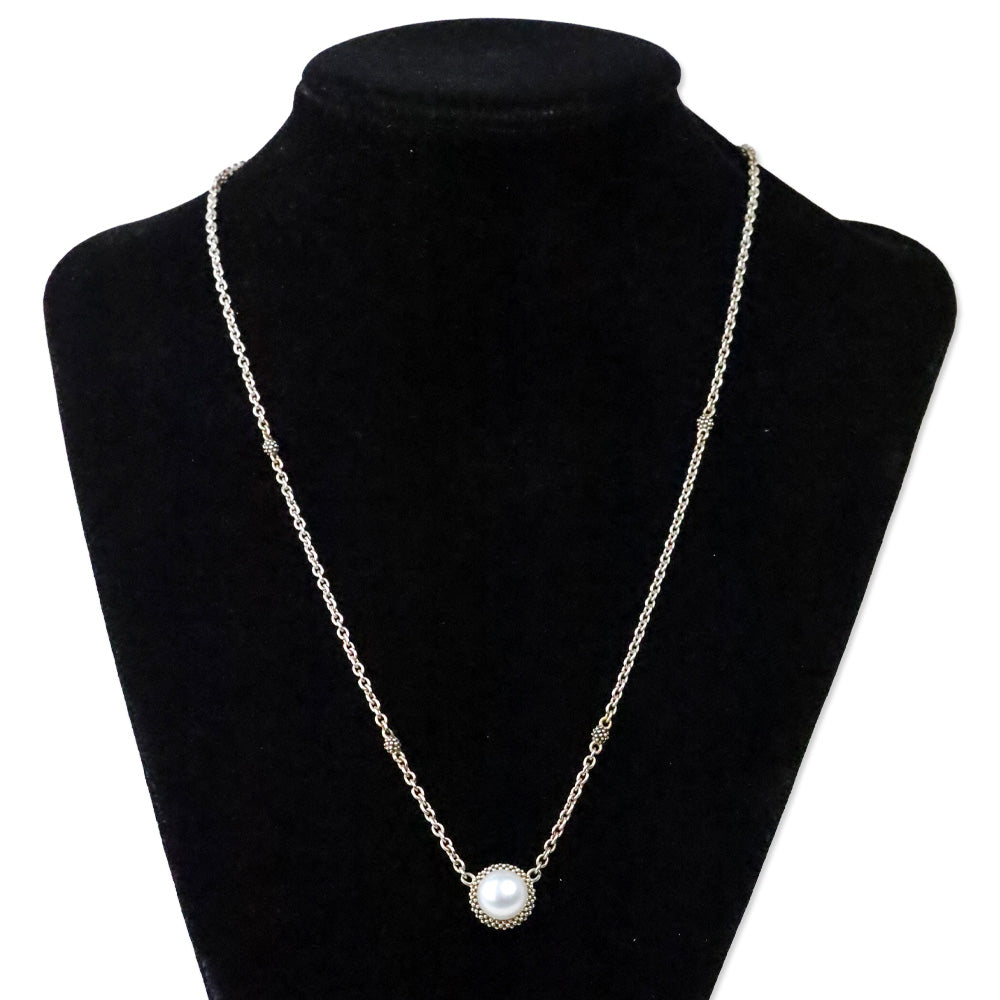 Lagos Luna Sterling Pearl Pendant Necklace