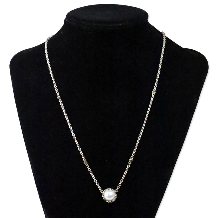 Lagos Luna Sterling Pearl Pendant Necklace