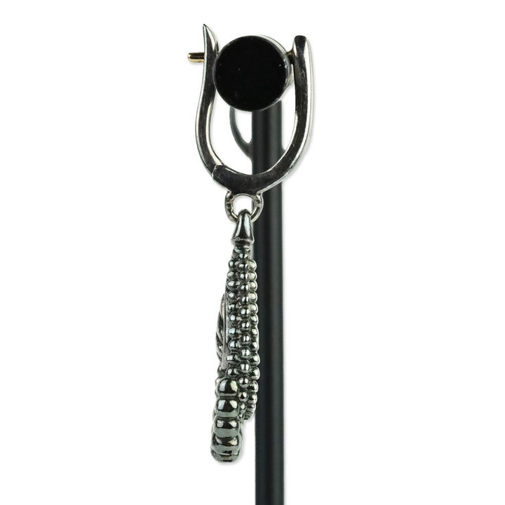 Lagos Sterling Silver Caviar Beaded Drop Earrings