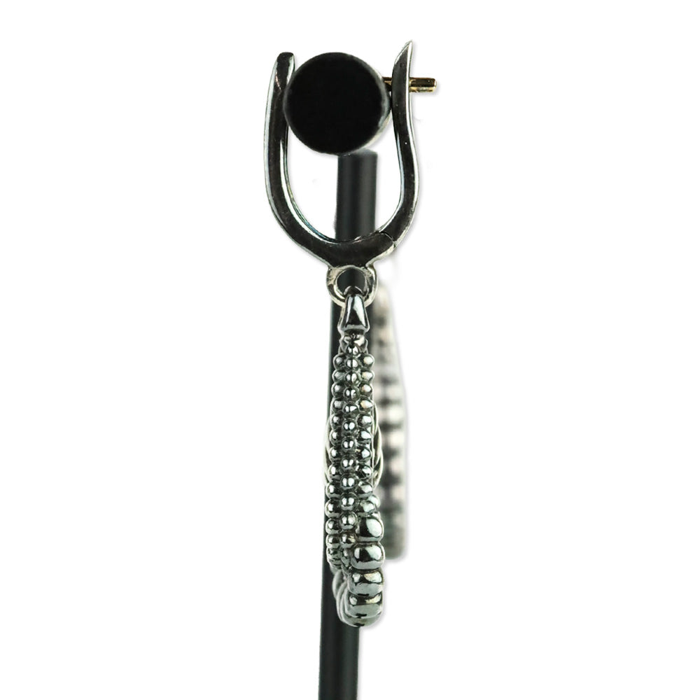 Lagos Sterling Silver Caviar Beaded Drop Earrings
