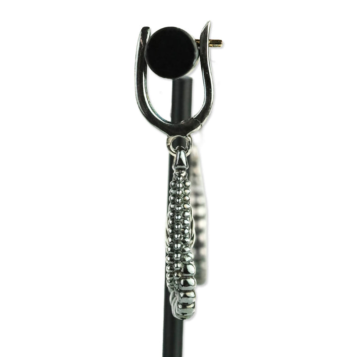 Lagos Sterling Silver Caviar Beaded Drop Earrings
