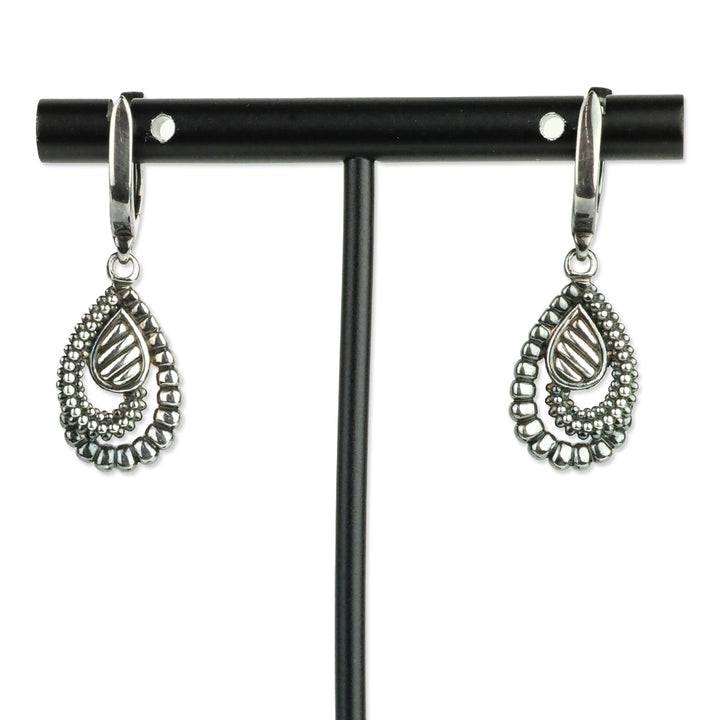 Lagos Sterling Silver Caviar Beaded Drop Earrings