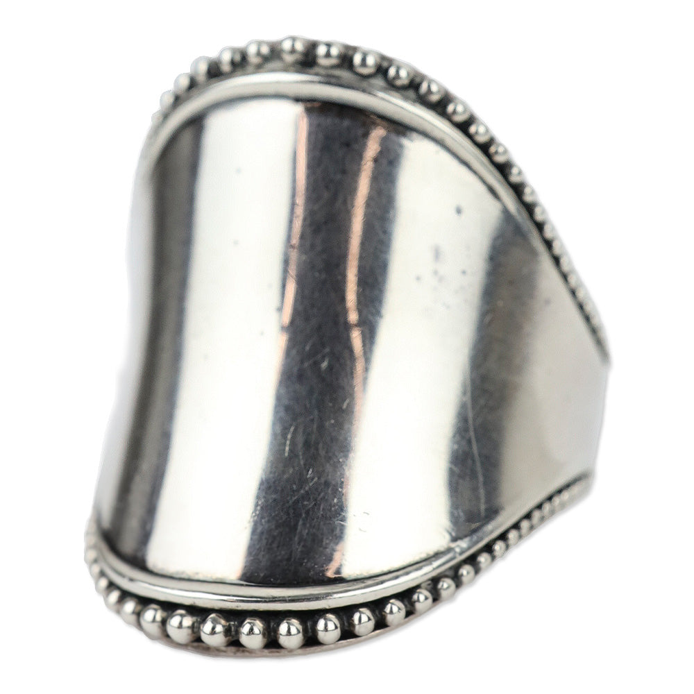 Lagos Sterling Silver Dotted Saddle Ring