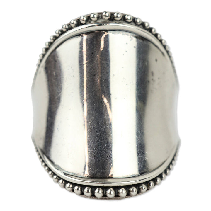 Lagos Sterling Silver Dotted Saddle Ring