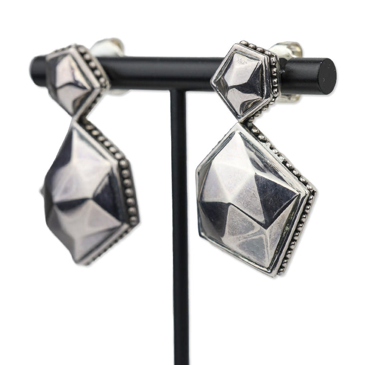 Lagos Sterling Silver Faceted Rocks Drop Earrings