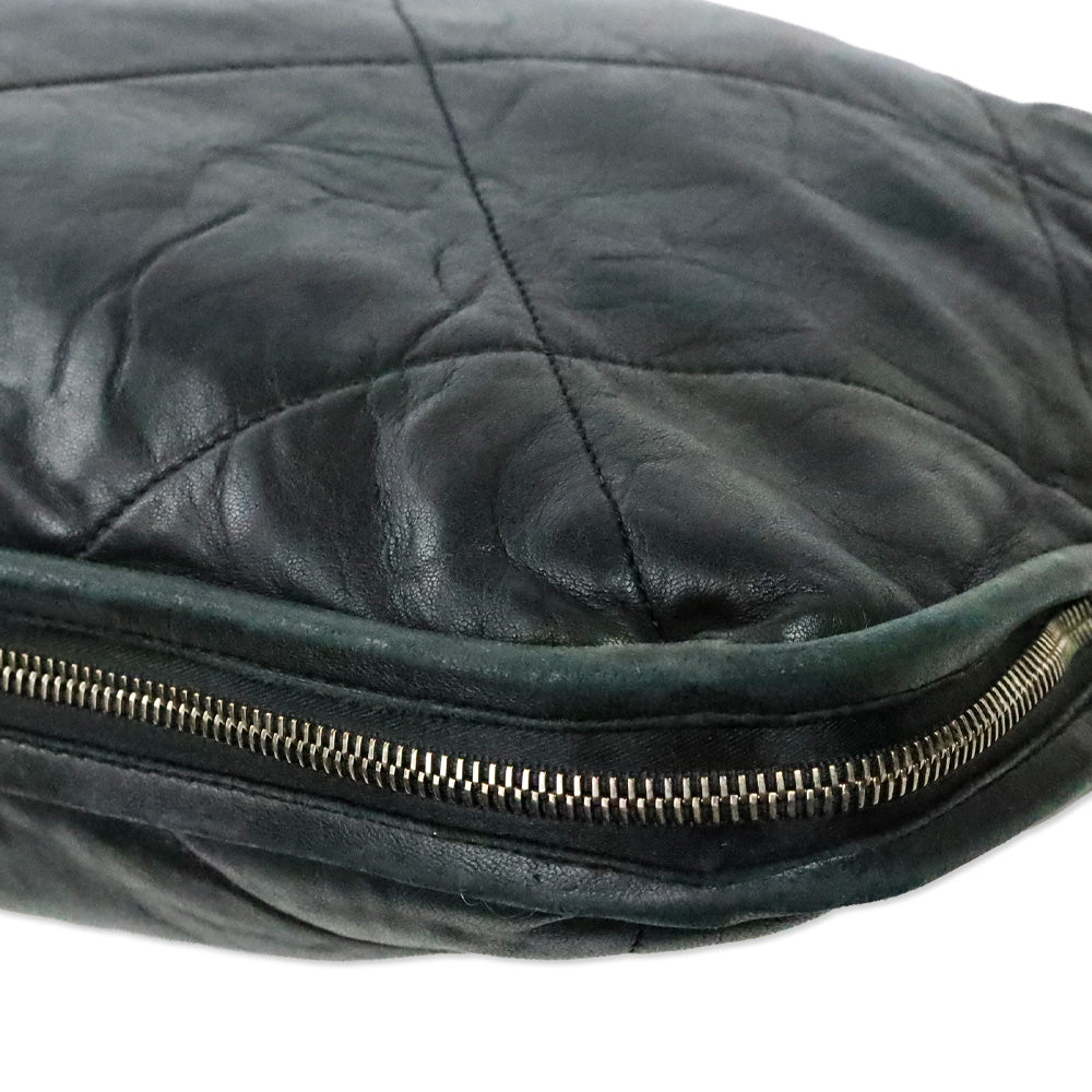 Lanvin Amalia Black Quilted Lambskin Leather Large Tote Bag