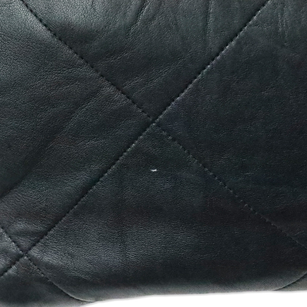 Lanvin Amalia Black Quilted Lambskin Leather Large Tote Bag