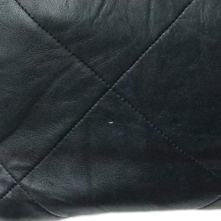 Lanvin Amalia Black Quilted Lambskin Leather Large Tote Bag