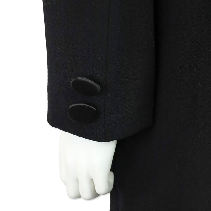 Lanvin Black Wool-Blend Collarless Coat