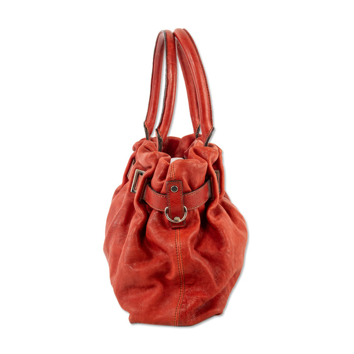 Lanvin Red Leather Top Handle Handbag