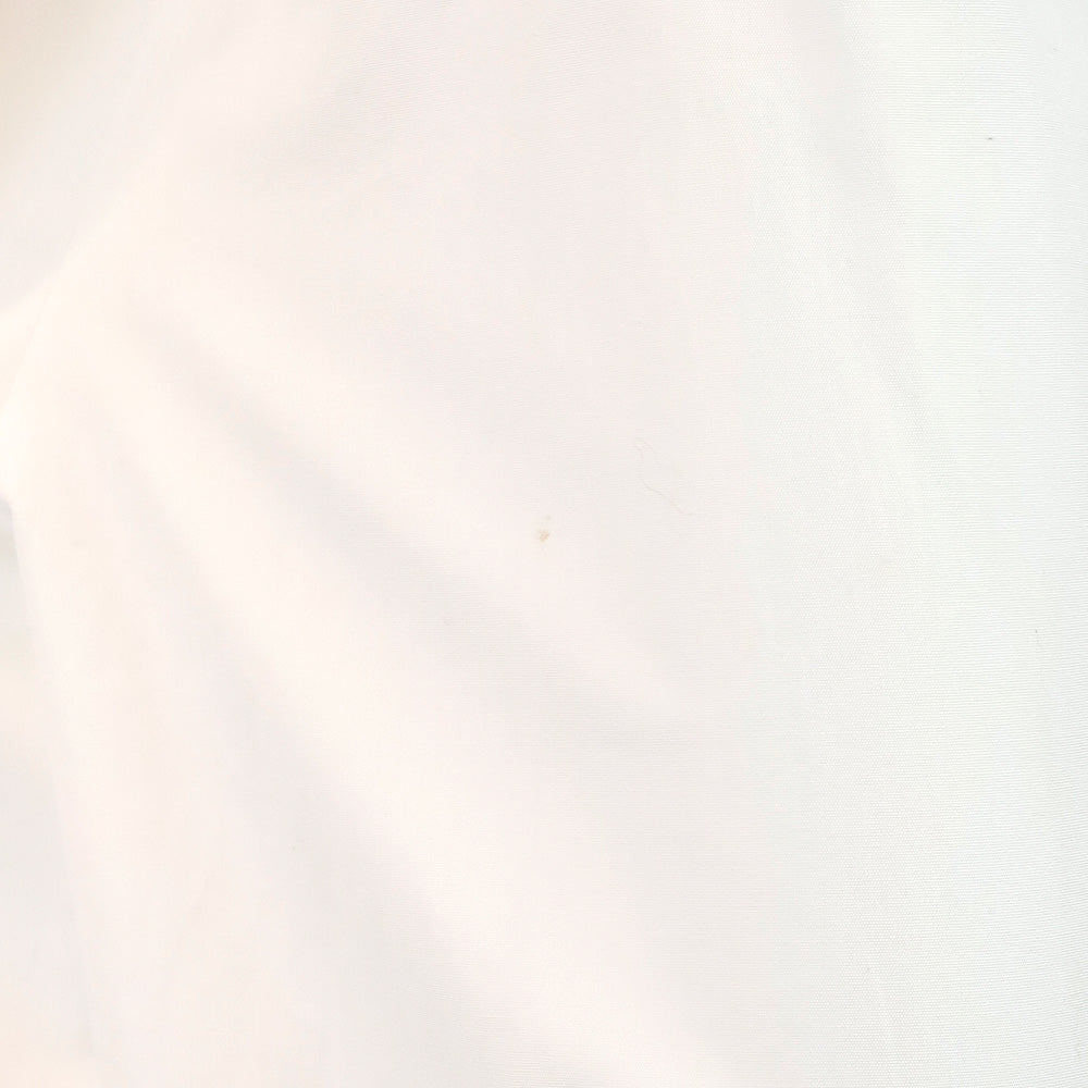 Lanvin White Ruffle Button Front Silk Shirt