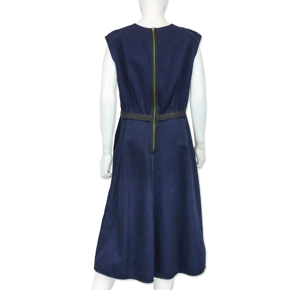 Lanvin x Acne Studios Blue Denim Sleeveless Midi Dress
