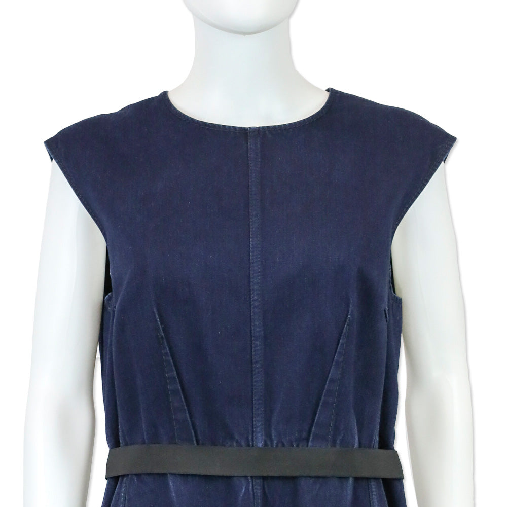 Lanvin x Acne Studios Blue Denim Sleeveless Midi Dress Lanvin x Acne Studios Blue Denim Sleeveless Midi Dress
