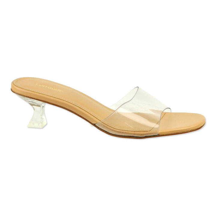 Larroudé Vivi Lucite Low Slide Sandals