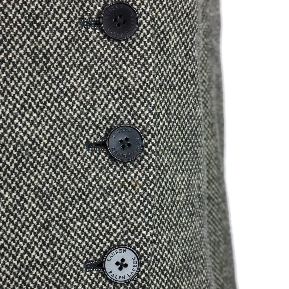 Lauren Ralph Lauren Houndstooth Tweed Asymmetrical Button Jacket