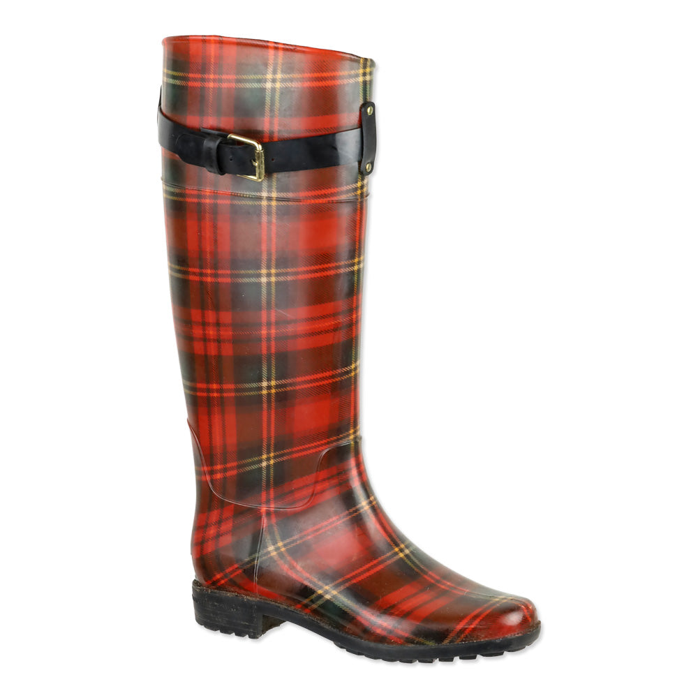 Lauren Ralph Lauren Red Plaid Rubber Boots