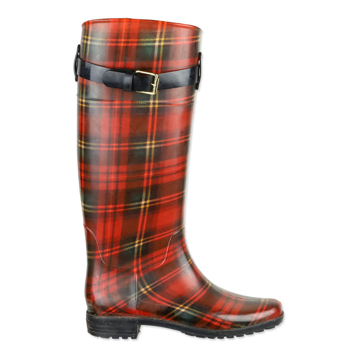 Lauren Ralph Lauren Red Plaid Rubber Boots