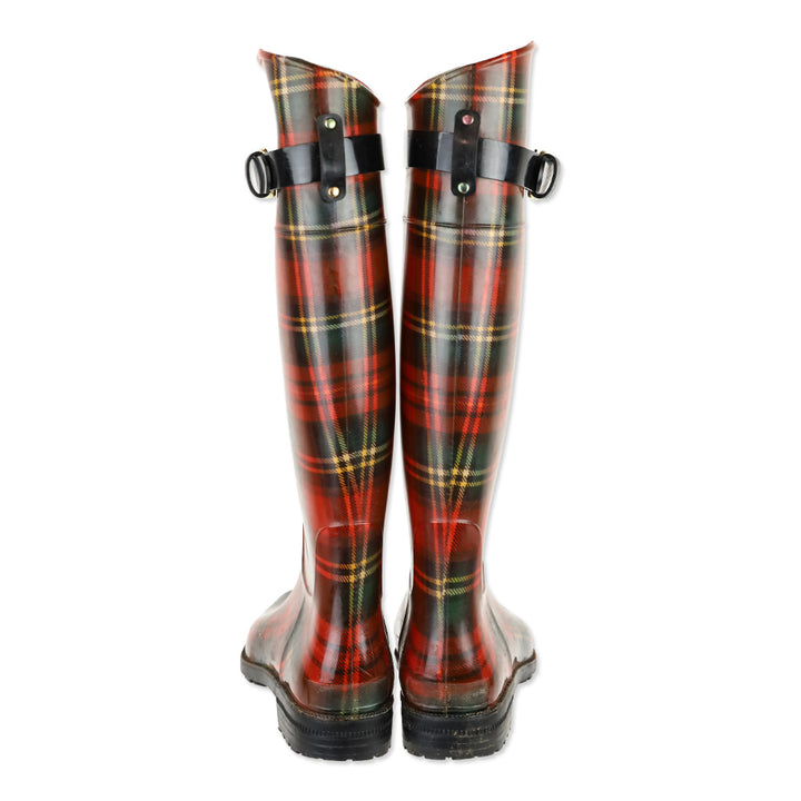 Lauren Ralph Lauren Red Plaid Rubber Boots