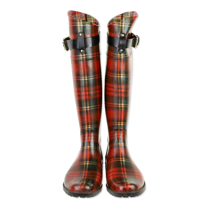 Lauren Ralph Lauren Red Plaid Rubber Boots