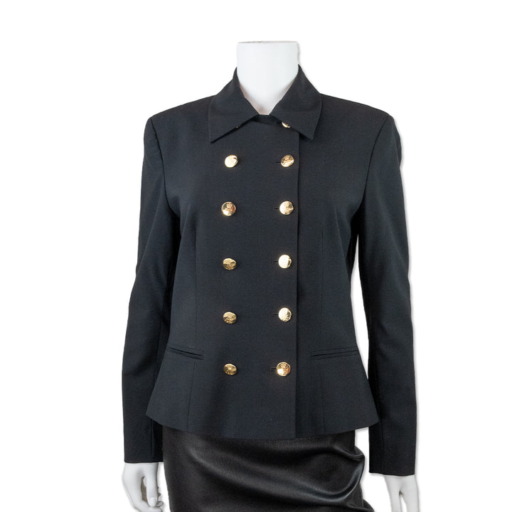 Lauren by Ralph Lauren Black Blazer with Gold Buttons