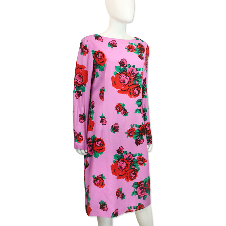 Lela Rosa Lavender Multi Seamed Sheath Dress