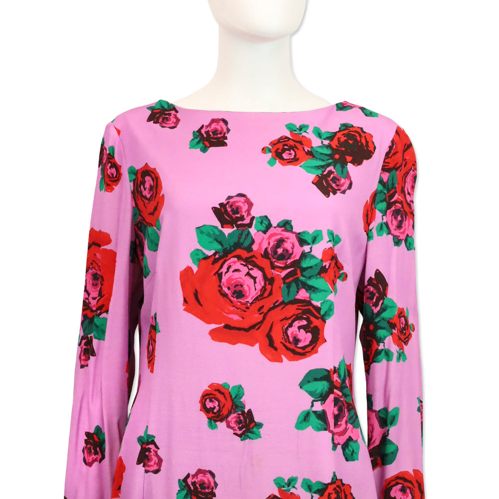 Lela Rosa Lavender Multi Seamed Sheath Dress