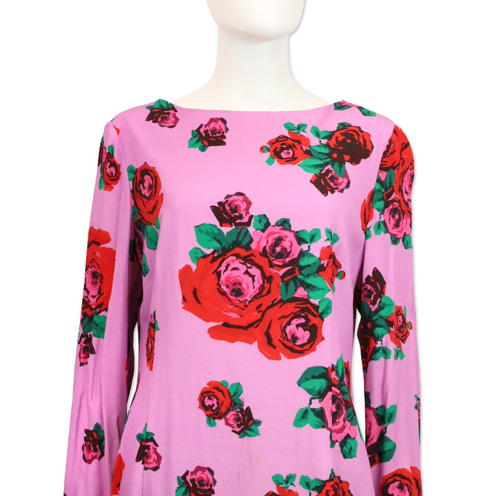 Lela Rosa Lavender Multi Seamed Sheath Dress