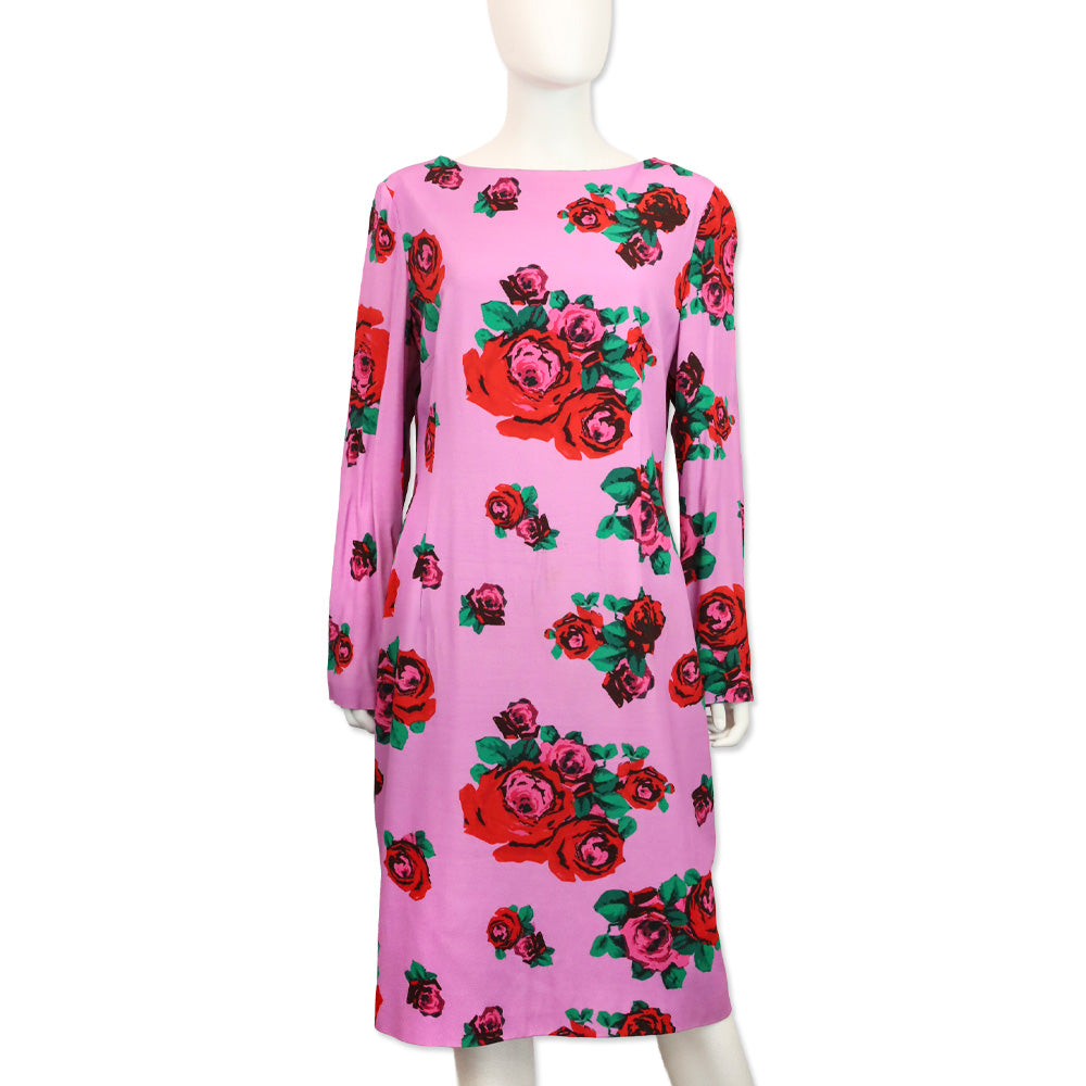 Lela Rosa Lavender Multi Seamed Sheath Dress