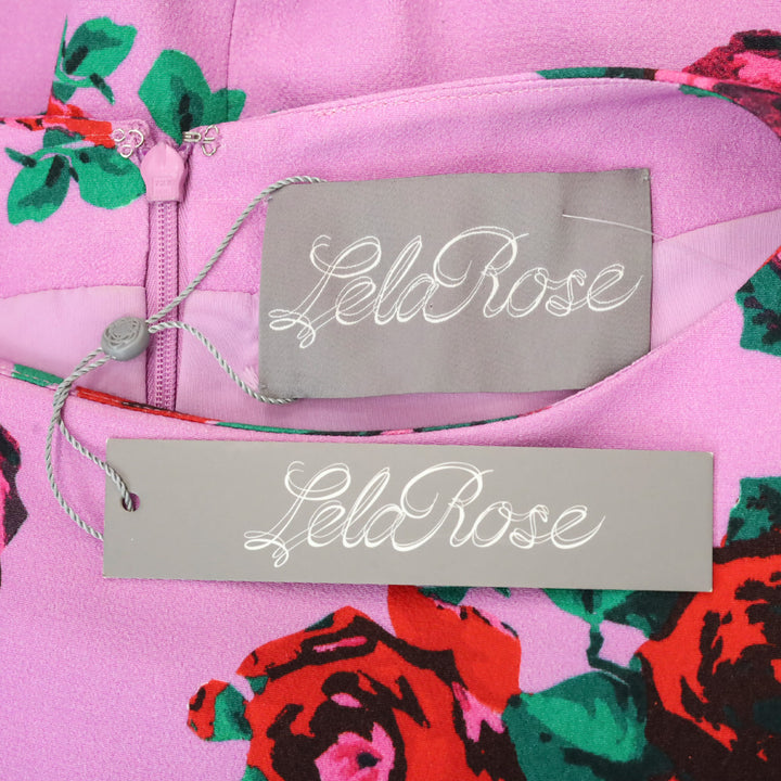 Lela Rosa Lavender Multi Seamed Sheath Dress