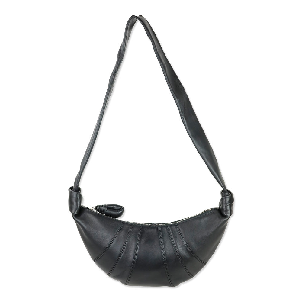 Lemaire Black Nappa Leather Small Croissant Bag