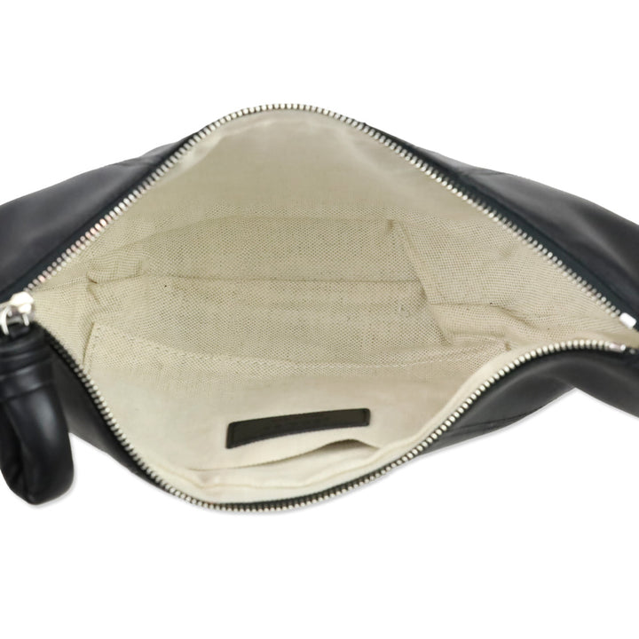 Lemaire Black Nappa Leather Small Croissant Bag