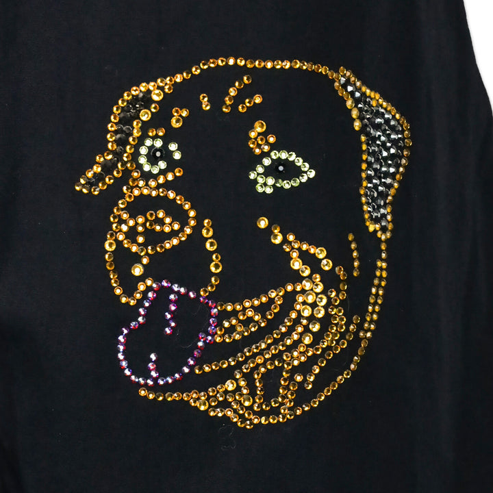 Libertine Black Dog Crystal Embellished Cotton Button-Down Shirt