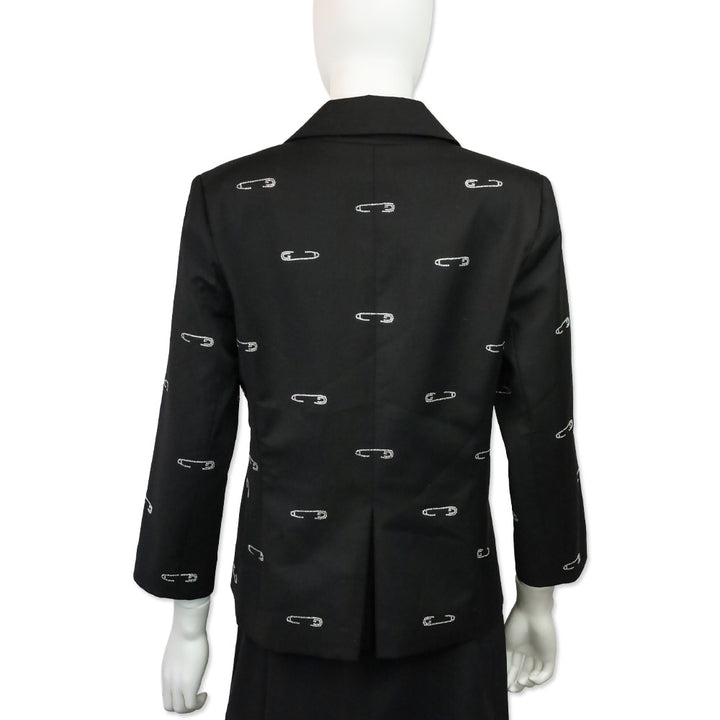 Libertine Black Safety Pin Crystal Blazer