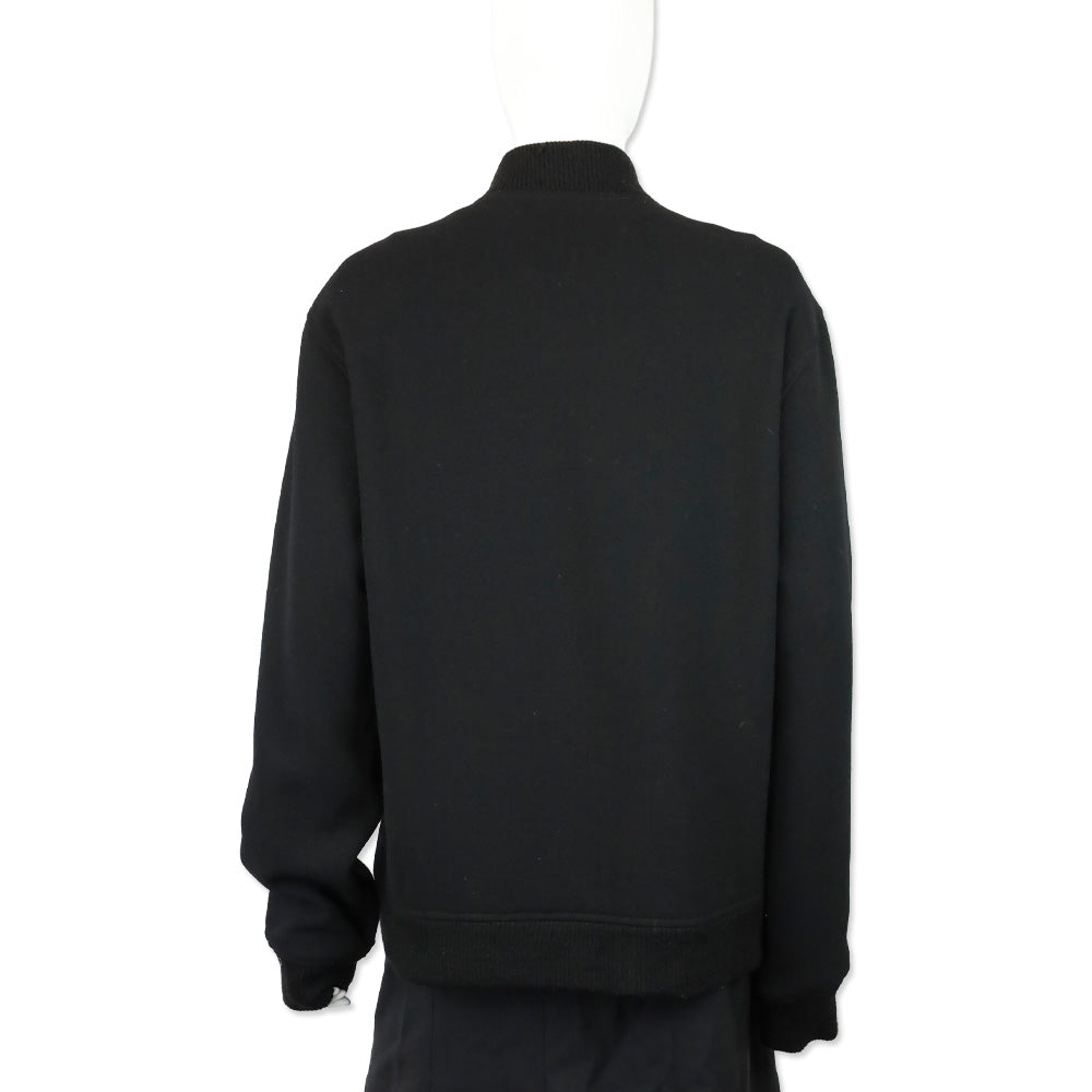 Libertine Black Wool Multicolor Rhinestone Encrusted Bomber Jacket
