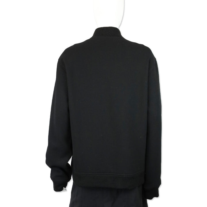 Libertine Black Wool Multicolor Rhinestone Encrusted Bomber Jacket