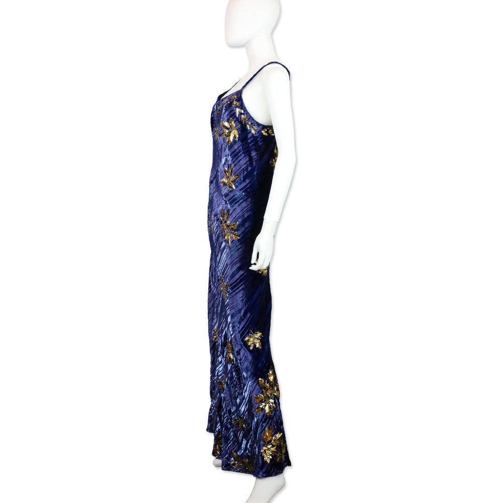Libertine FW 2020 Blue Marrakesh Velvet Dress