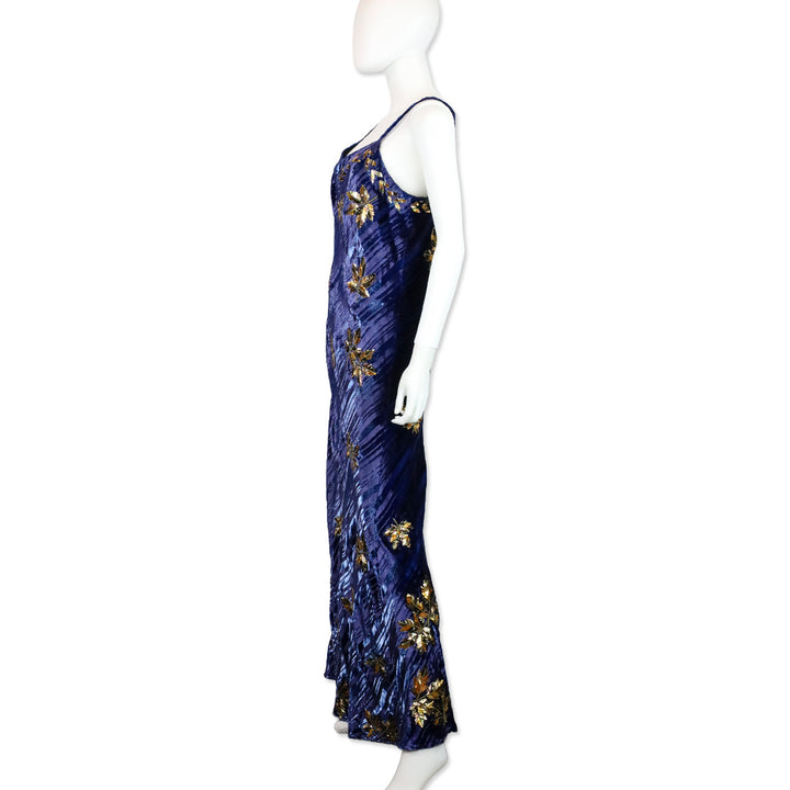 Libertine FW 2020 Blue Marrakesh Velvet Dress