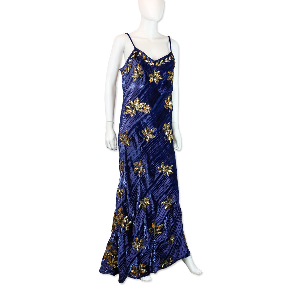 Libertine FW 2020 Blue Marrakesh Velvet Dress