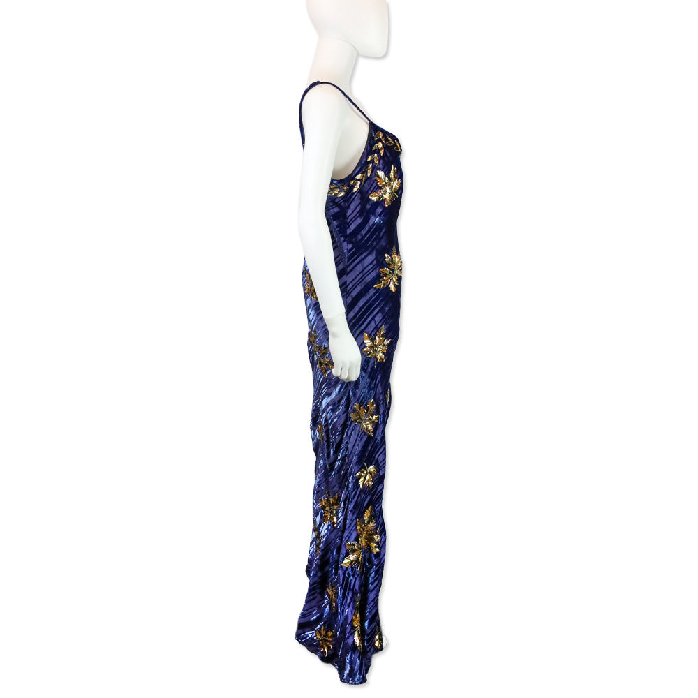 Libertine FW 2020 Blue Marrakesh Velvet Dress