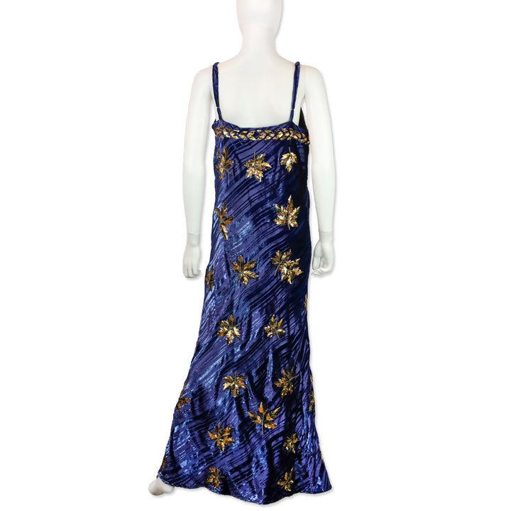 Libertine FW 2020 Blue Marrakesh Velvet Dress