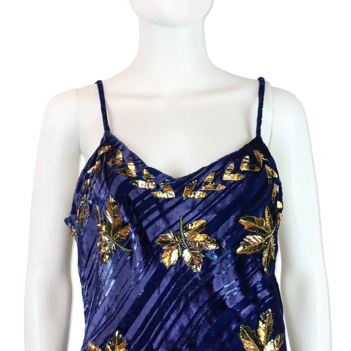 Libertine FW 2020 Blue Marrakesh Velvet Dress