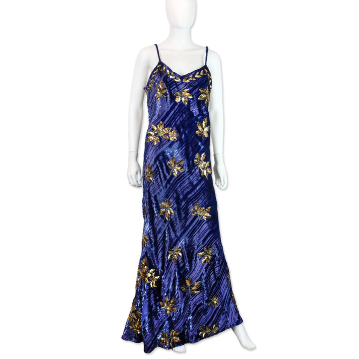 Libertine FW 2020 Blue Marrakesh Velvet Dress