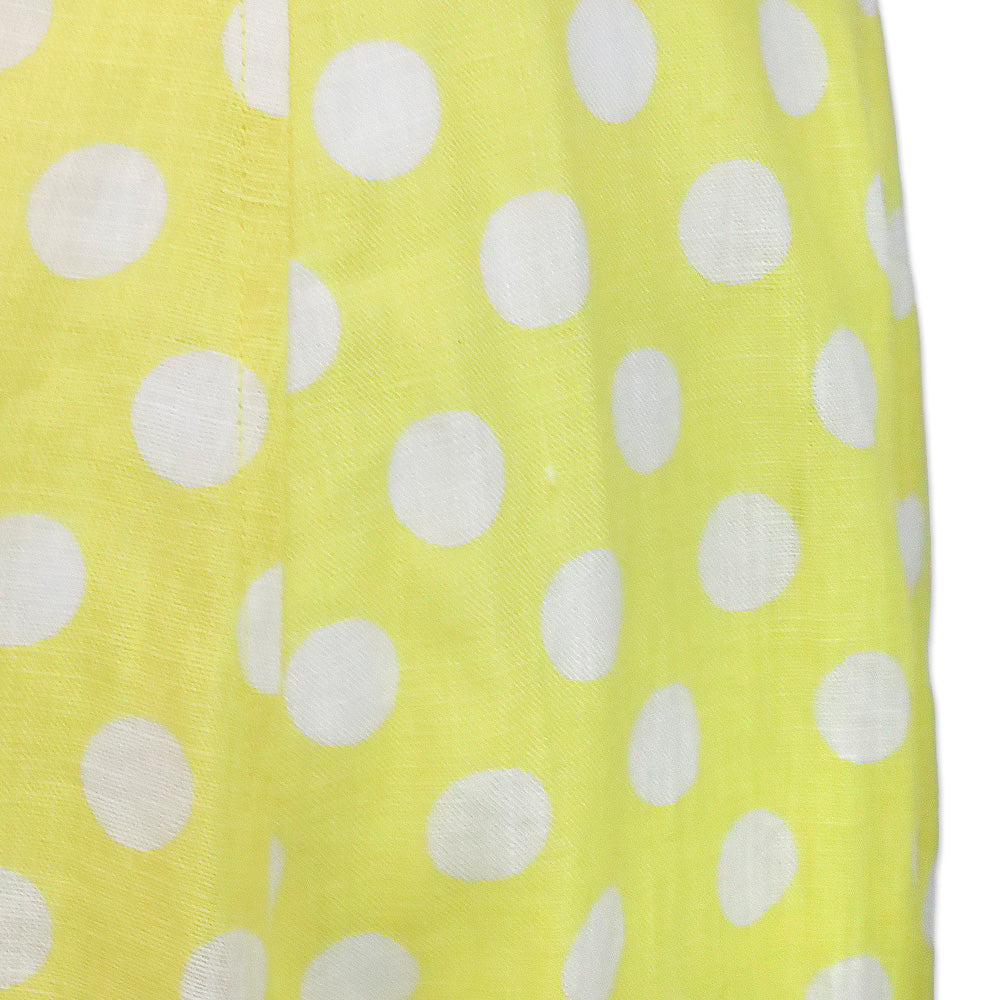 Lisa Marie Fernandez Yellow Polka Dot Linen Beach Skirt