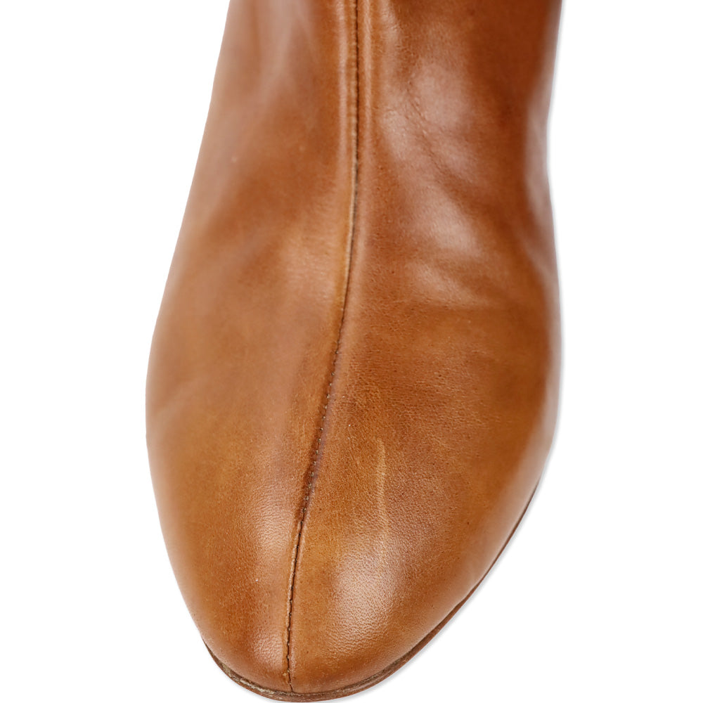 Loeffler Randal Emmy D-Ring Buckle Cognac Leather Boots