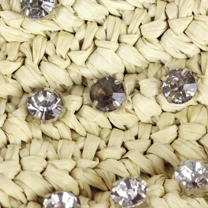 Loeffler Randall Bailey Natural/Crystal Dome Clutch