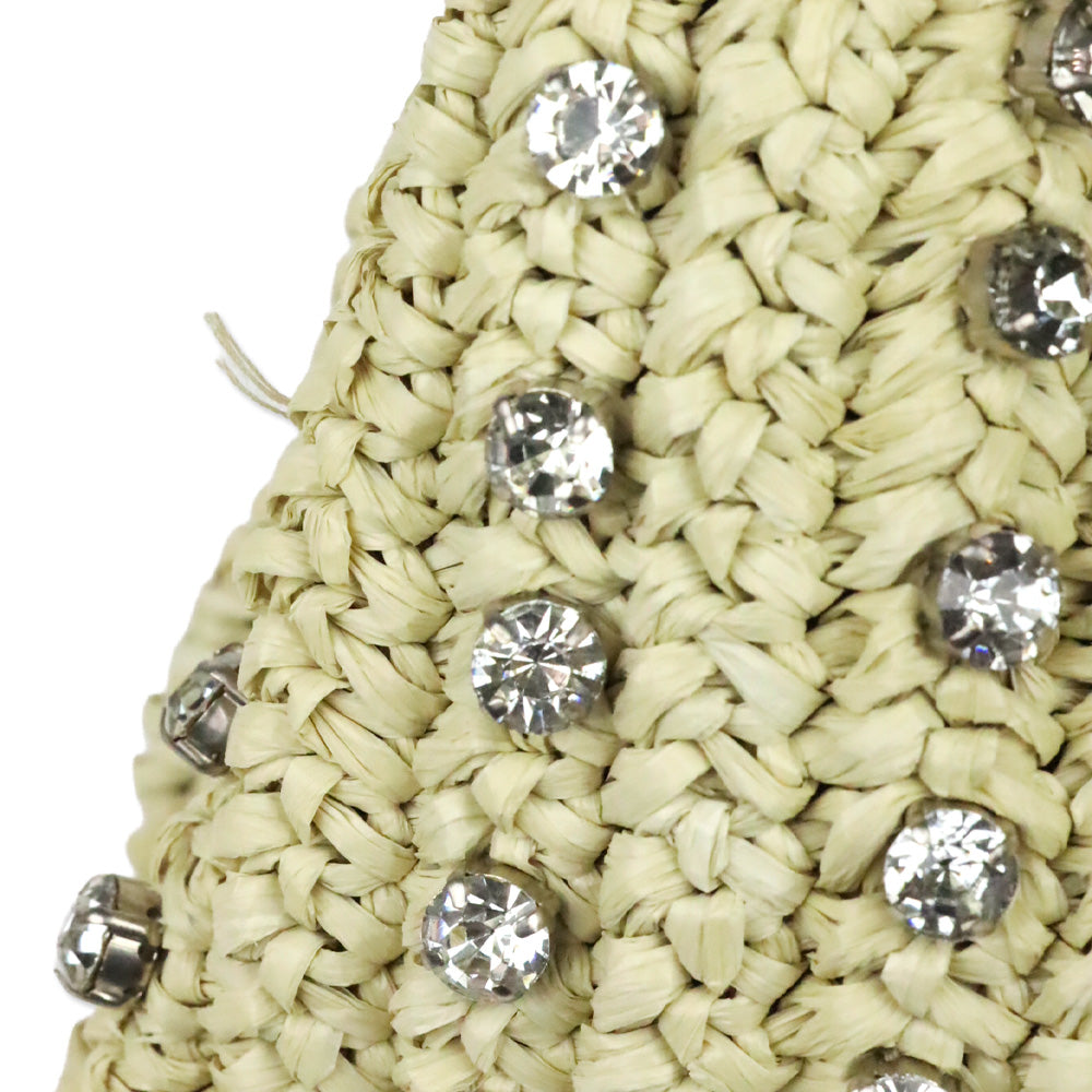 Loeffler Randall Bailey Natural/Crystal Dome Clutch