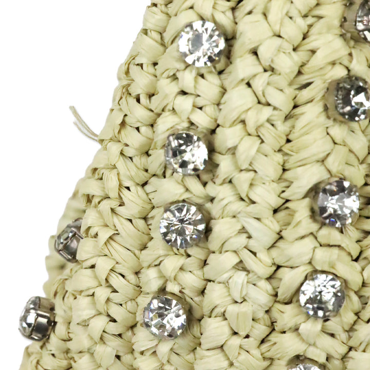 Loeffler Randall Bailey Natural/Crystal Dome Clutch